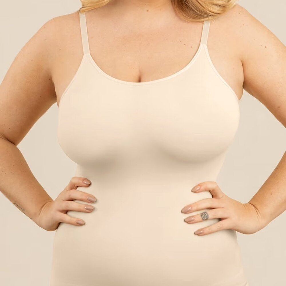 NWT Shapermint Essentials All Day Every Day Scoop Neck Cami Chai Size Medium NEW